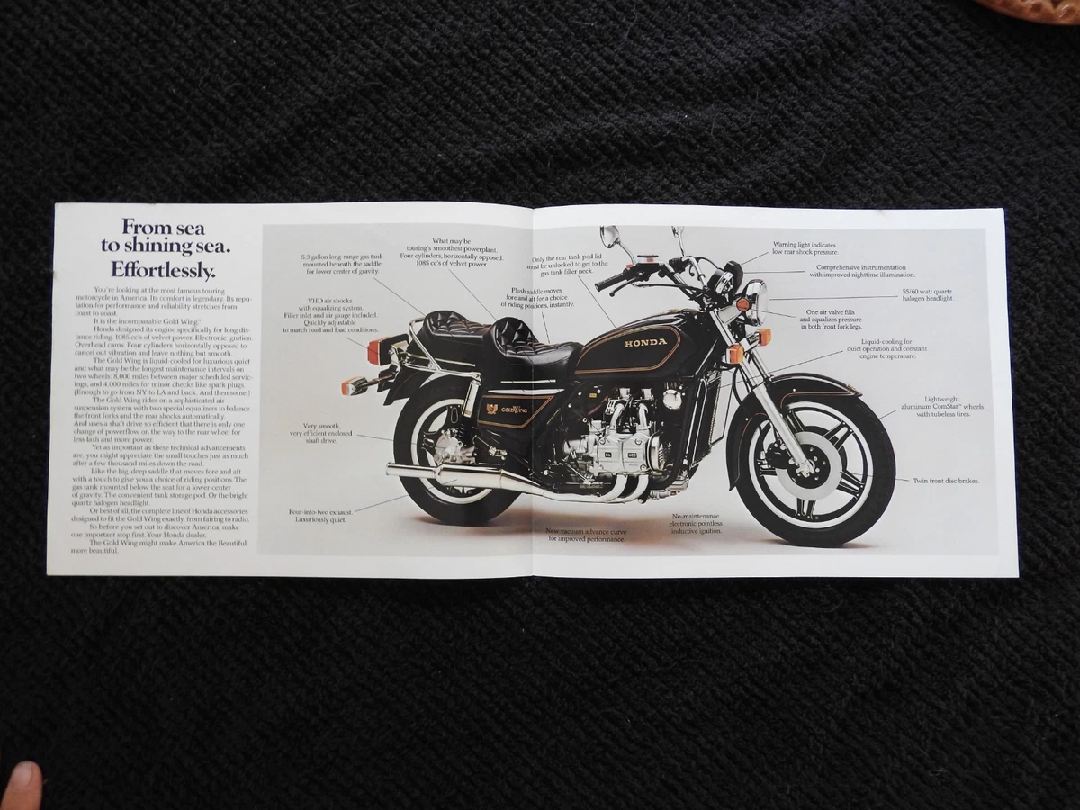 GENUINE 1981 HONDA GL1100 1100 GOLD WING MOTORCYCLE SALES BROCHURE
