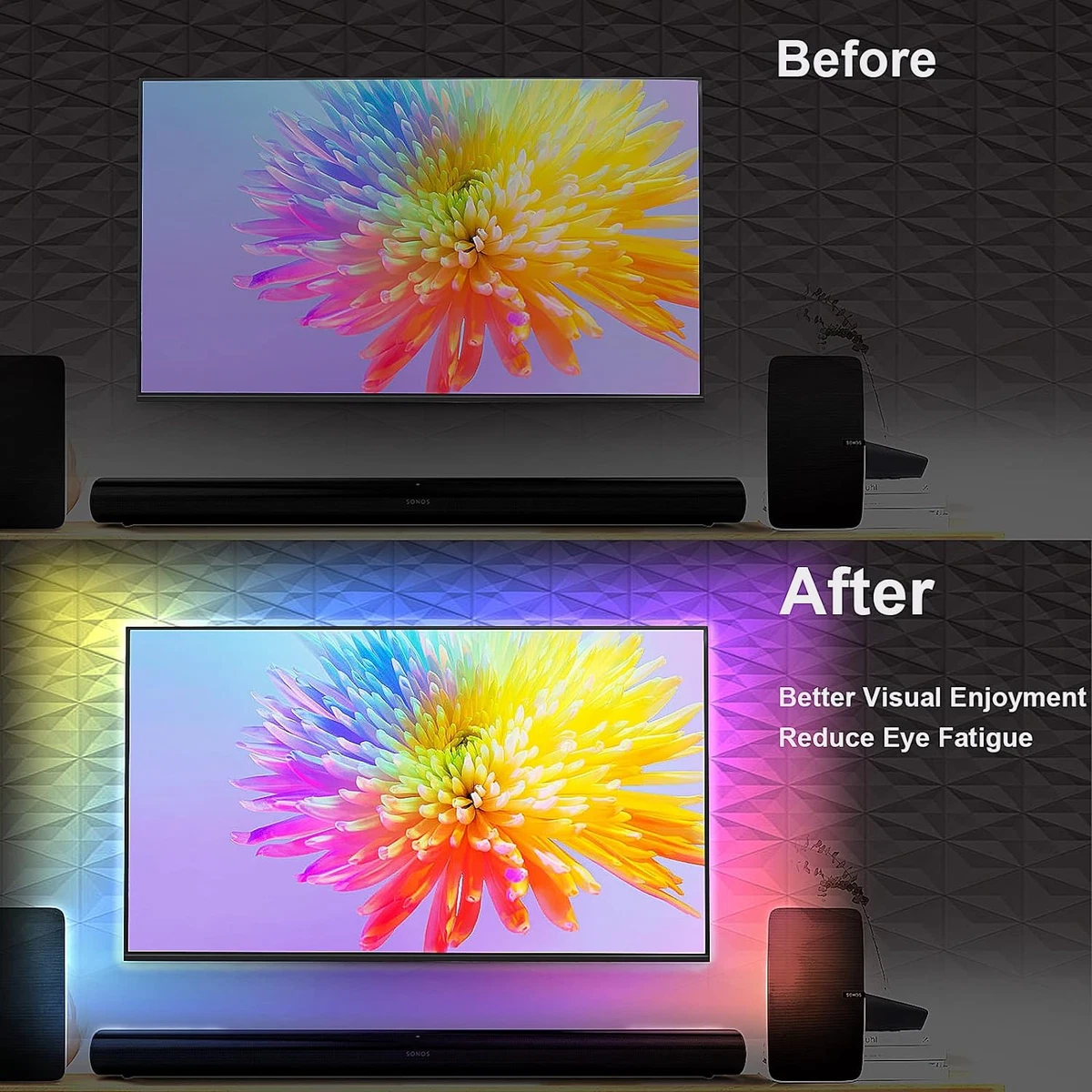Tv led sale lights color changing