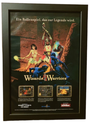   Wizards & Warriors - PC - NES  Werbung, Werbeblatt, Poster, Ad Framed Gerahmt 