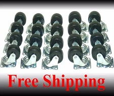 Caster Wheel With Ball Bearings Lot of 20 New 2" Swivel Base Casters