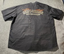 Harley Davidson Button Up Mechanic Work Shirt XL