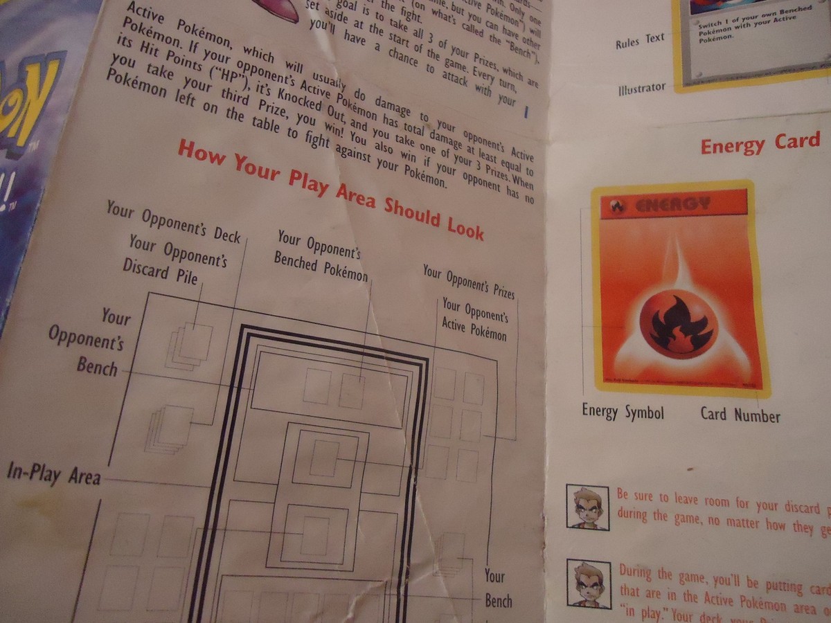 Pokemon Trading Card Game Version 1 Instruction Manual Booklet ONLY