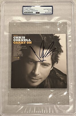 PSA Encapsulated CHRIS CORNELL Signed Autographed Carry On CD Cover ...