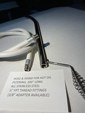 100" OIL FILTER HOSE & WAND 1/2" SWIVEL FOR FRYER FRYMASTER PITCO HUNTER  FRY