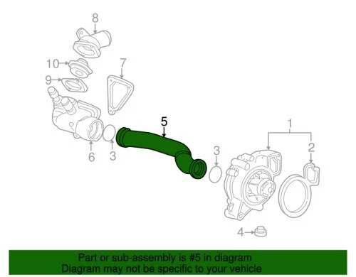 Tubo de salida de radiador genuino GM 2000-2017 Buick Chevrolet Regal Verano 90537356 Foto 4 de 4