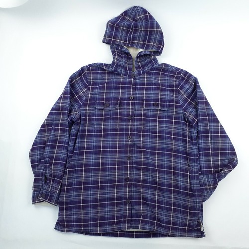 L.L. Bean Plaid Flannel Hoodie Women's 