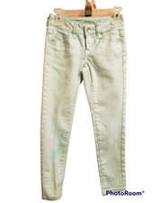 Justice Seafoam Green Metallic Super Skinny Jeans, Girls Size 7R
