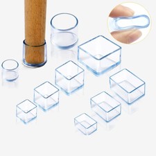 Protector de pie para patas de muebles transparente para mesa y silla cubierta de pie tapa de silicona
