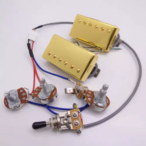 For Gibson Guitar Pickup Classic 57 Bridge&Neck Alnico II Pickup 4C 2V1T Harness