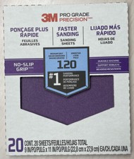 3M 20 Pack 9x 11 - 120 GRIT Pro Grade Precisi...