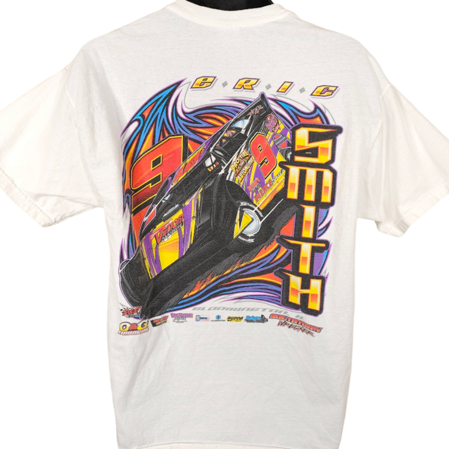 Eric Smith Racing T Shirt Mens Size Large White Southtown Wrecker