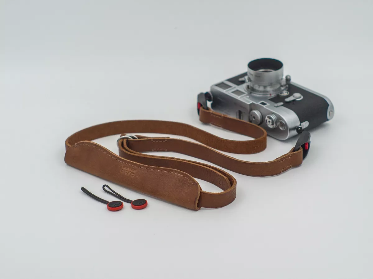 Mr. Zhou Camera Leather Neck Strap f Leica Canon comp w Peak Design Anchor Links