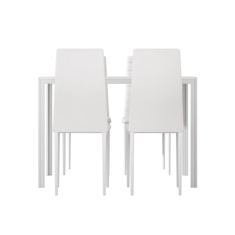 Artiss Dining Chairs Table Dining Set 4 Kitchen Chair Set of 5 Wooden Top White - image 4 of 4