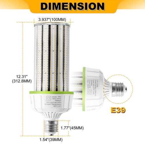 6 Pack 120W LED Corn Bulb Light Commercial Warehouse Garage Bulb 16,800Lm 5000K - Picture 2 of 12