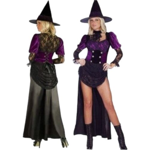 Burlesque Witch Sexy Adult Halloween Costume Sz M/L - Afbeelding 1 van 5