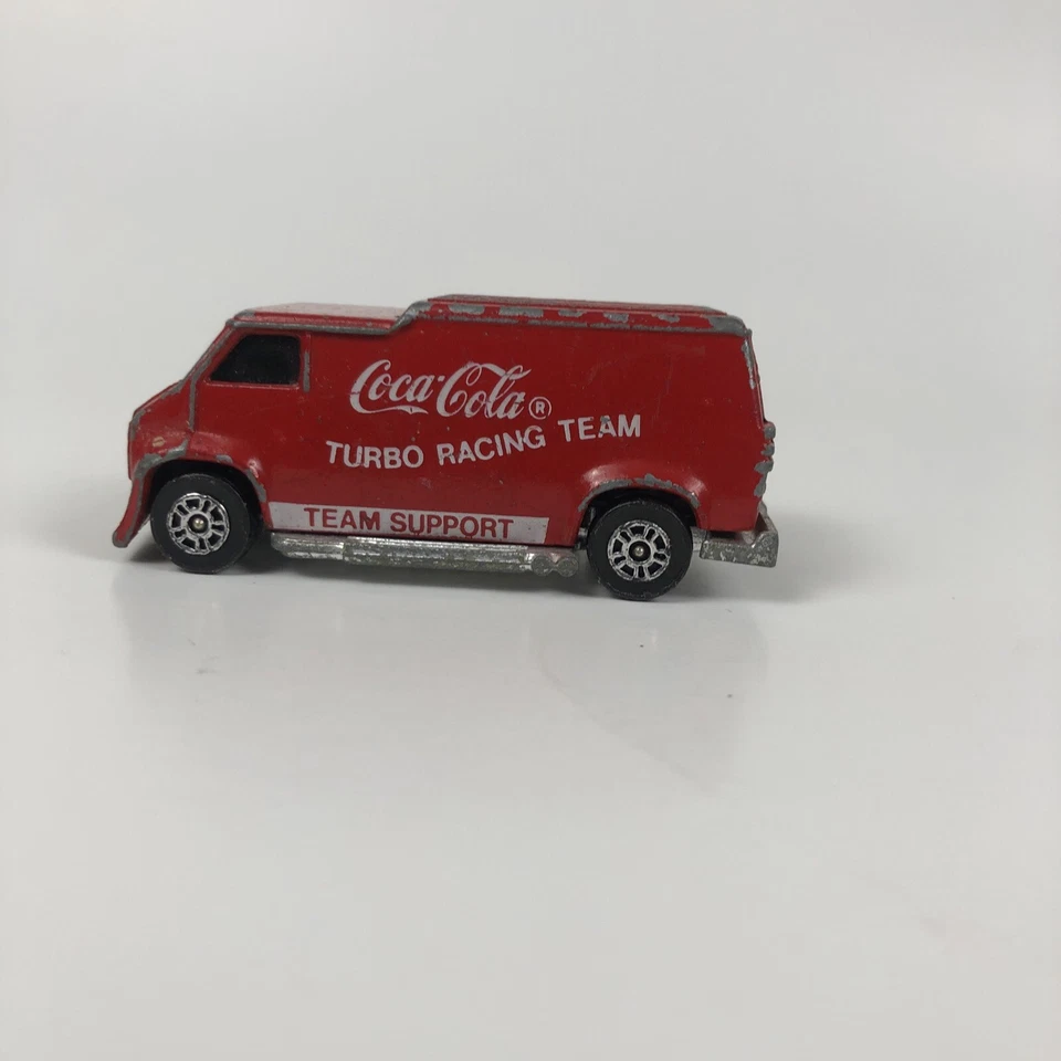 Corgi Coca-Cola Turbo Racing Team Hot Rod Custom Van Team Support Diecast - Image 3 of 4