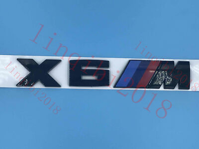 Gloss Black X6M Rear Trunk Boot Lid Emblem Lettering X6M M performance Badge