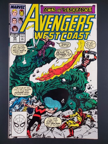 West Coast Avengers #54 Direct Edition Marvel Comics 1990 - Picture 2 of 15