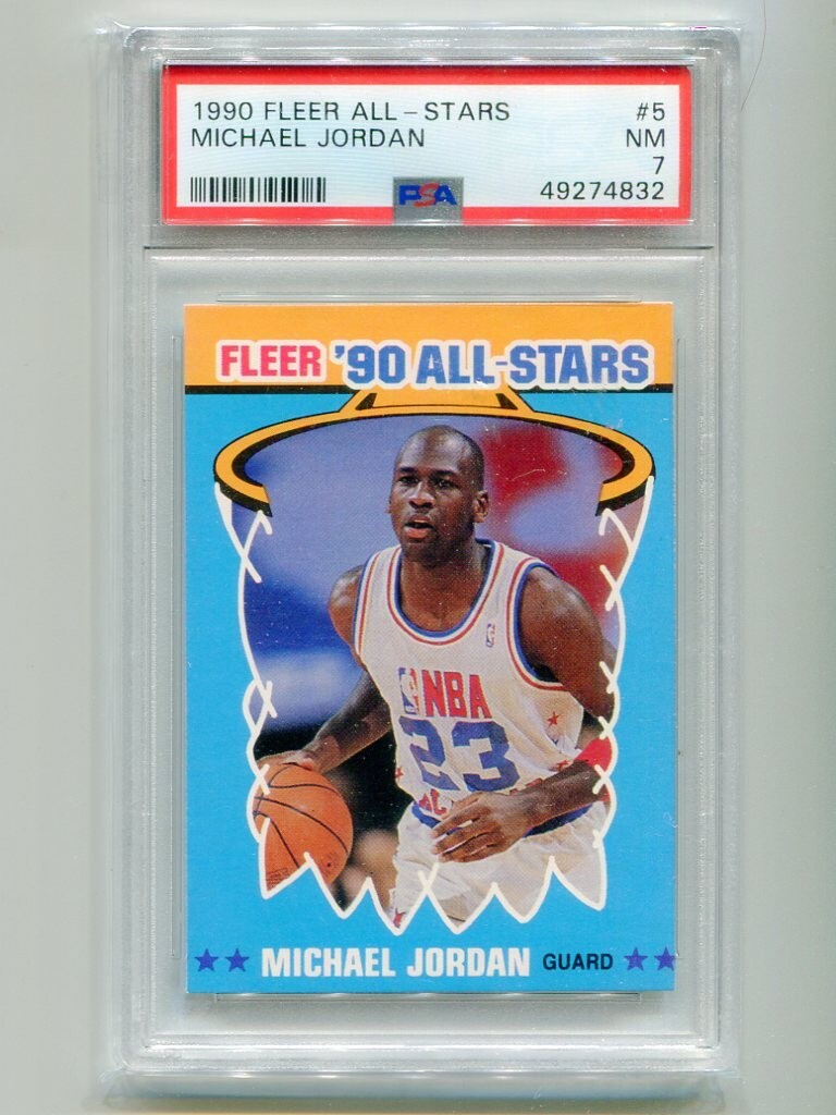 MICHAEL JORDAN CHICAGO BULLS 1990 FLEER BASKETBALL ALL-STARS #5