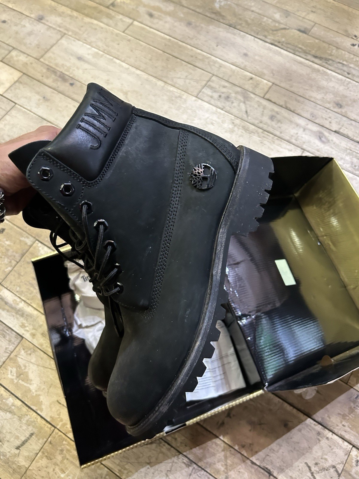 Size 10 - JIMMY CHOO X TIMBERLAND 6-INCH GLITTER BOOTS LIMITED EDITION image 4