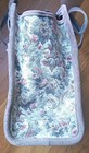 VINTAGE FRENCH LUGGAGE CO 15 Inch "GRAY ROSE" SUEDE TAPESTRY Tote Bag — photo 7