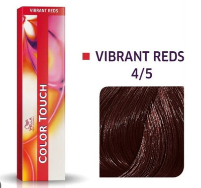Wella Color Touch Vibrant Reds Demi Permanent Color #4/5 Med Brwn/Red Violet 2oz