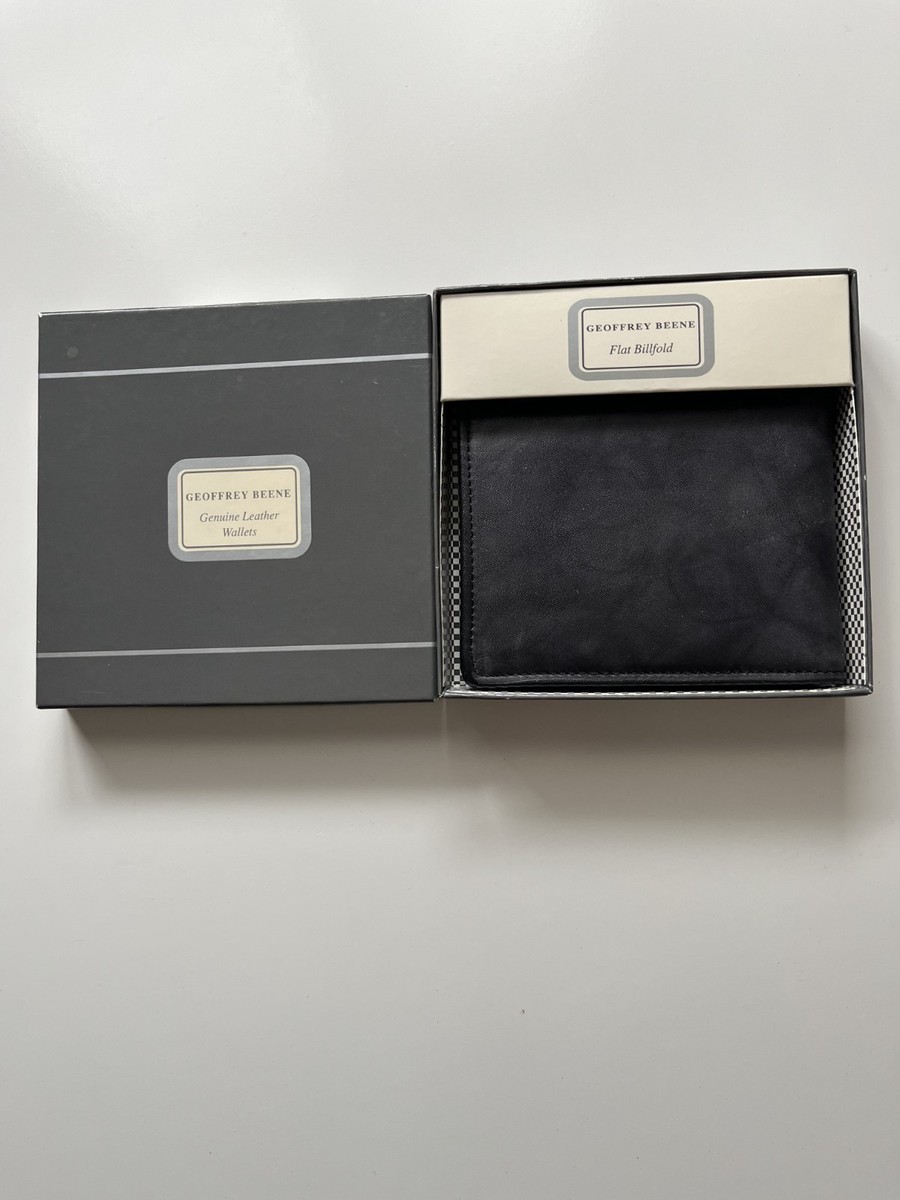 GEOFFREY BEENE SOFT LEATHER BIFOLD WALLET Black NIB | eBay