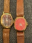 Vintage Timex Watch Bundle Womens Brown Straps Small