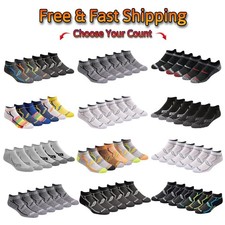 Saucony Men's RunDry Bolt Performance No-Show Socks in 6 Pair Select Size/Color 