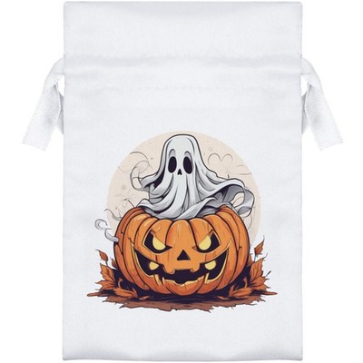 ''Pumpkin & Ghost'' Satin Kordelzug Tasche/Beutel (SB064474)