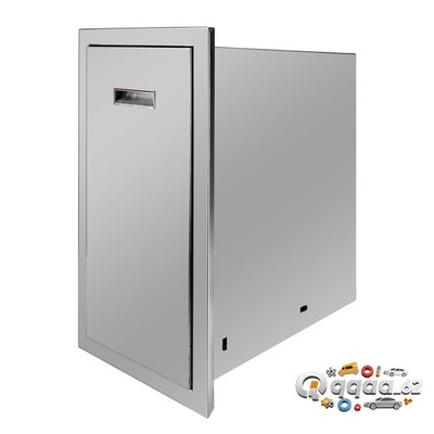 13.4x25.7x19.6'' Steel Pull Out Trash Drawer Sliding Rail Waste Storage Cabinet
