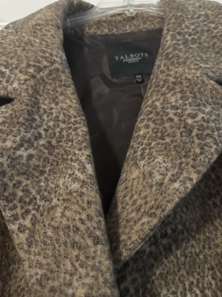 Talbots Animal Print Women’s Coat Size 20W - Image 3 of 4