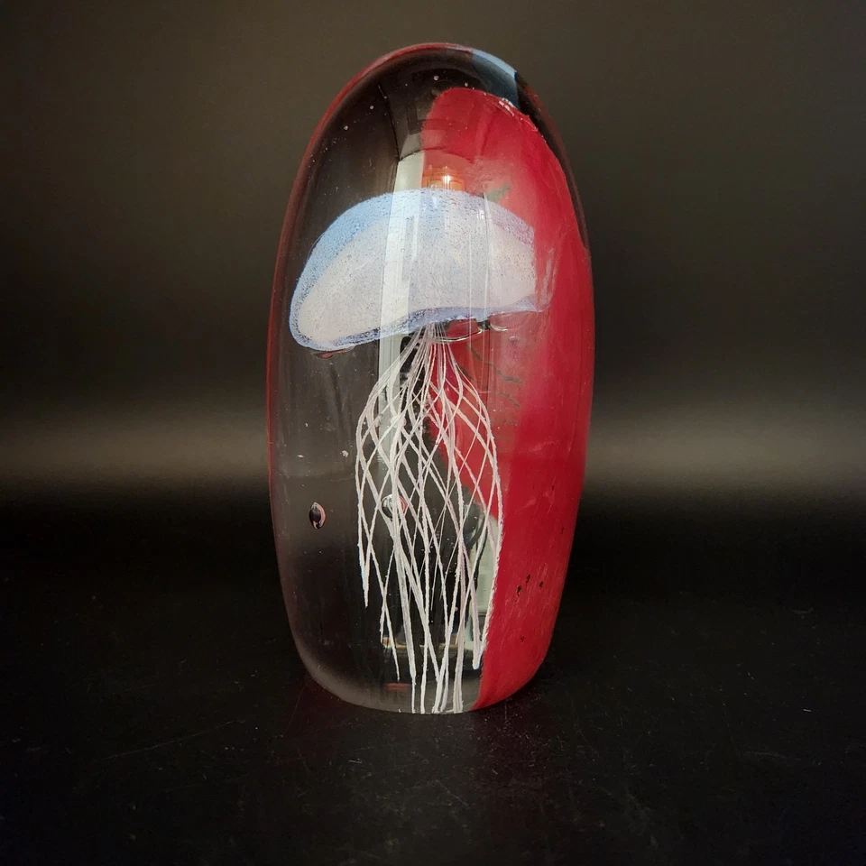 "Pisapapeles de medusa brillante 6"" en vidrio" Foto 3 de 4