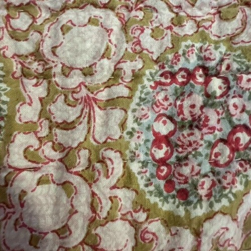 POTTERY BARN Quilt Cranberry Red Pink Patchwork Floral Reversible Stripe Queen - Picture 9 of 20