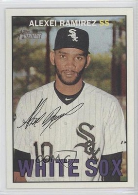 2016 Topps Heritage Gum Damage Back Alexei Ramirez #86 0j6