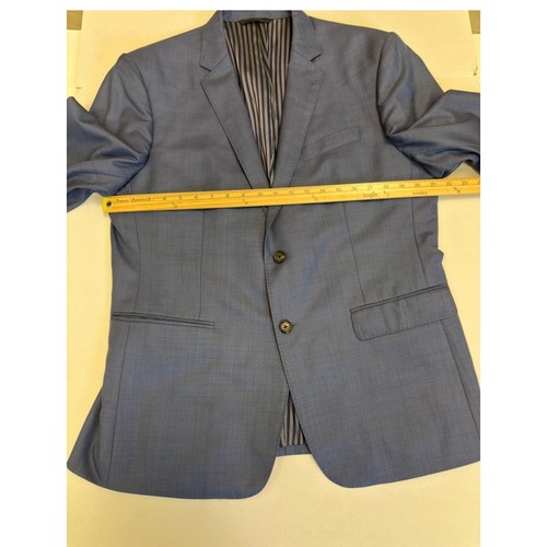 Banana Republic Bright Blue MGM Slim Fit Wool Blazer Mens Size 44 Regular - Picture 6 of 11