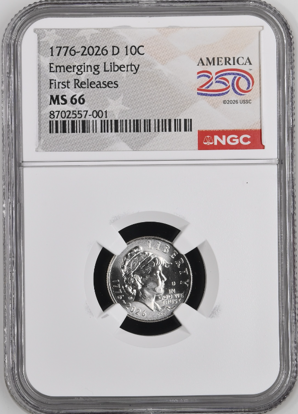 1776-2026 D Emerging Liberty 10¢ NGC MS 66 First Releases | eBay