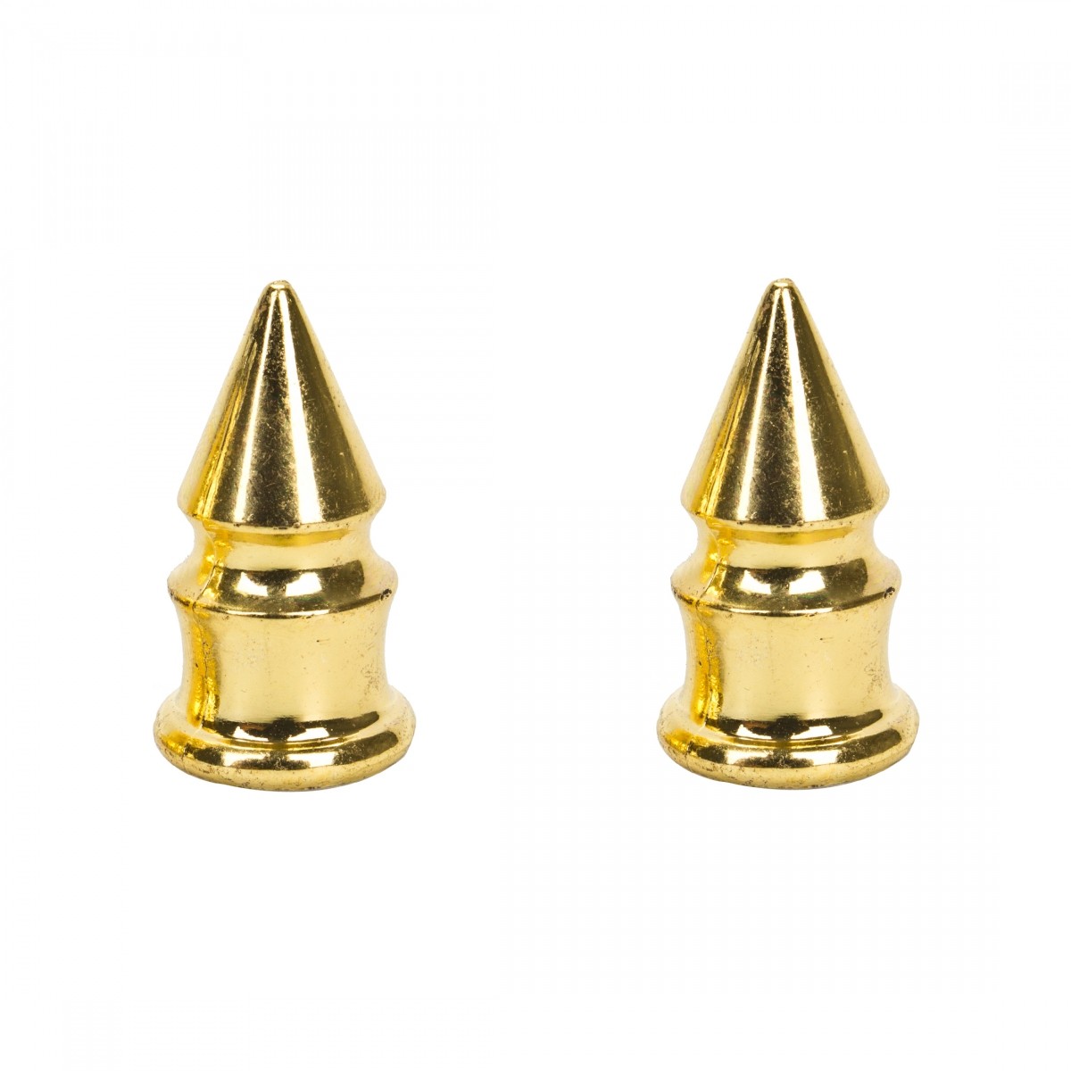 Золотистые колпачки с шипами для клапанов Schrader - Декоративные аксессуары для велосипедов 2890₽