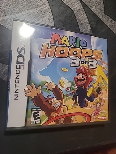 Mario Hoops 3 on 3 (Nintendo DS) Lite DSi XL 3DS 2DS w/Case, Manual & Inserts