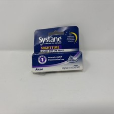 New Systane Nighttime Lubricant Eye Ointment 3.5g Tube 1/8 oz Exp 08/27
