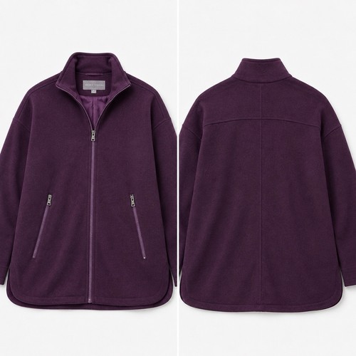 VALERIE STEVENS Women's Medium Full Zip 3/4 Sleeve Sweater
