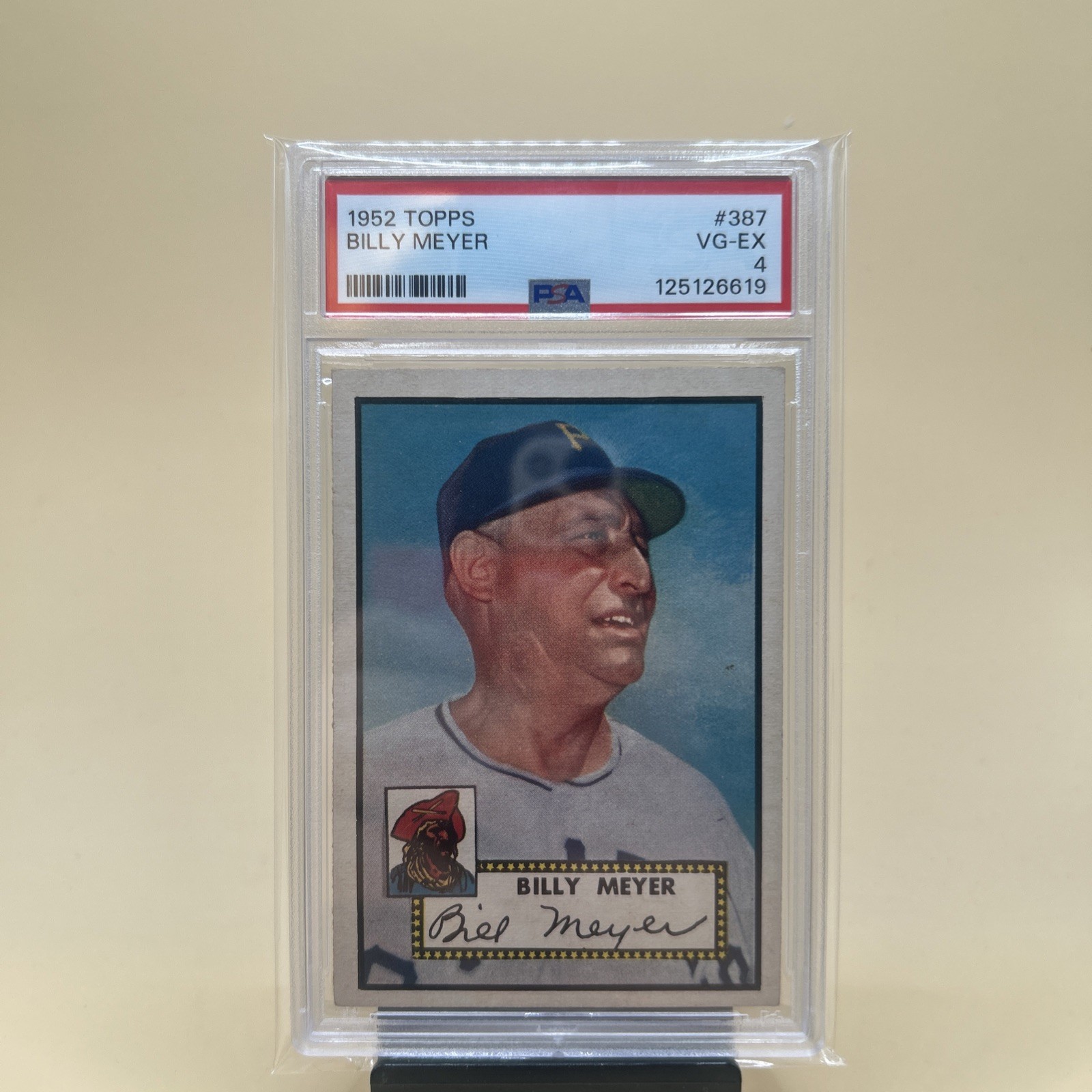 Billy Meyer Card 1952 Topps #387 PSA 4