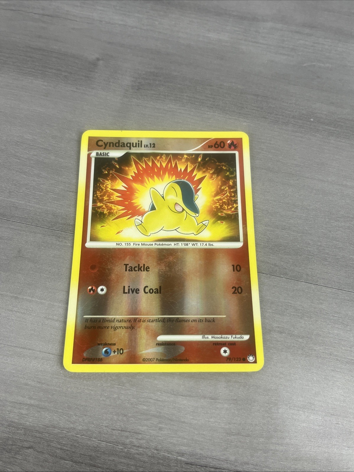 Cyndaquil 79/123 DP Mysterious Treasures Reverse Holo Common Pokemon Card LP