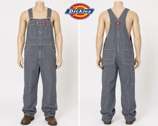 Dickies Hickory Stripe Bib Overalls Men s 48x32 Carpenter Railroad
