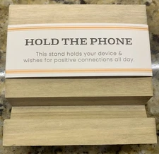 Hold the Phone wooden base for iPhones by Spoonful of Comfort company