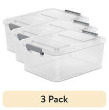 (3 pack) 12.7 Quart Small Latching Storage Bi...