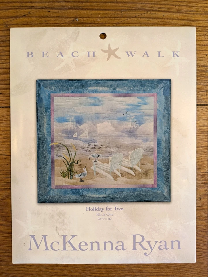 New McKenna Ryan Beach Walk Block Art Quilt Complete Set Uncut Patterns 2010 - Image 2 of 4