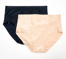 Breezies Set of 2 Invisible Comfort Full Brief Panties Basic Pack 1X New