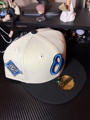 New Era 59fifty Baltimore Orioles 25th Anniversary Patch Fitted Hat Size 7 1/2