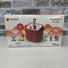 Tonies Disney Toniebox 2 Bundle with 6 Tonies Sunset, Red  NEW  Factory Sealed 